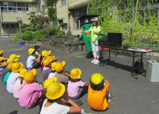福知山市立川合小学校 での「みどりのカーテン効果測定講座」