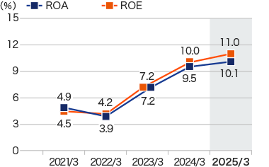 Return on equity / Return on assets