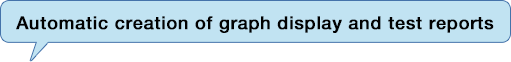 Automatic creation of graph display and test reports
