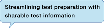 Streamlining test preparation with shareable test information