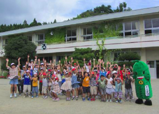 気仙沼市立小原木小学校 での「みどりのカーテン効果測定講座」