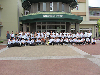 福知山市立川口中学校にて被災地支援について講演会