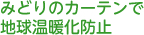 みどりのカーテンで地球温暖化防止