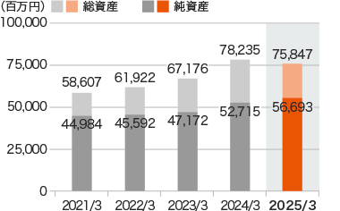 グラフ：総資産・純資産