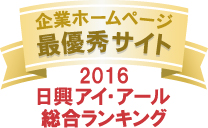 「2016年度全上場企業ホームページ充実度ランキング調査　総合ランキング最優秀企業」