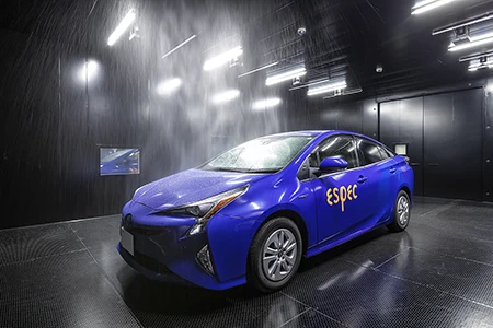 降雨の再現(降雨試験)