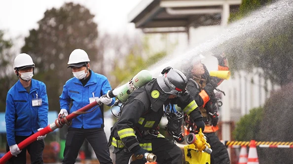 火災想定訓練の様子